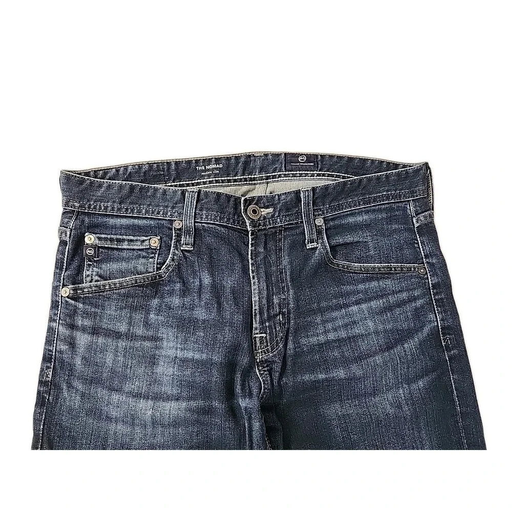 AG Adriano Goldschmied Women's 32/30 Blue Jeans The Nomad SLIM Straight Leg EUC